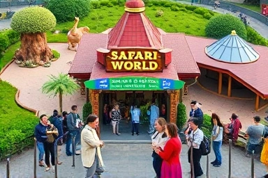 에버랜드 사파리월드 스마트줄서기 대기 풍경