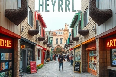 헤이리 예술마을의 독특한 건축물과 거리 풍경