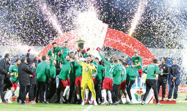 فريق الوحدات بطل كأس السوبر - (تصوير: أمجد الطويل)