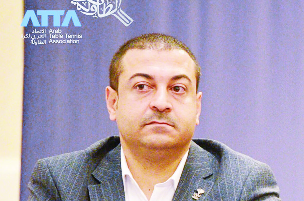 رئيس الاتحادين الأردني وغرب آسيا بكرة الطاولة طارق الزعبي -(الغد)