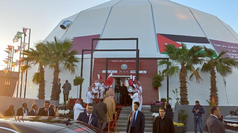 السفارة القطرية تفتتح خيمة كأس العالم في العاصمة عمان