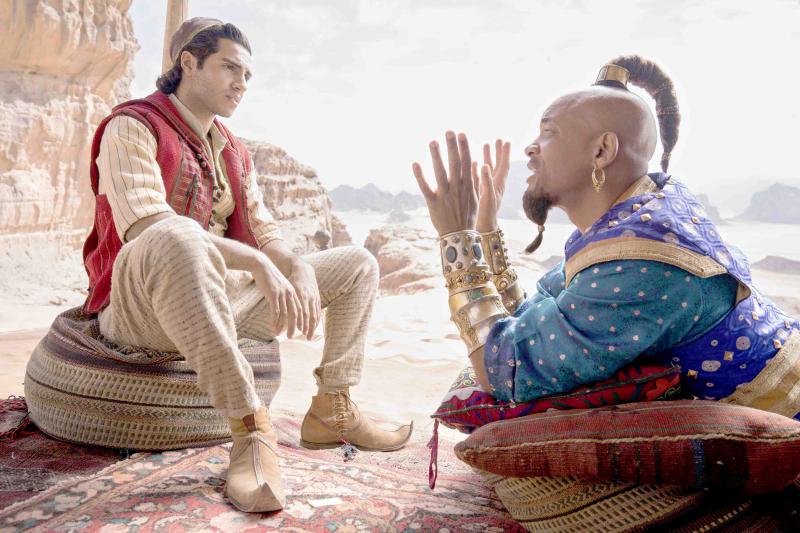 الممثل ويل سميث في مشهد من فيلم علاء الدين الذي صور في الاردن