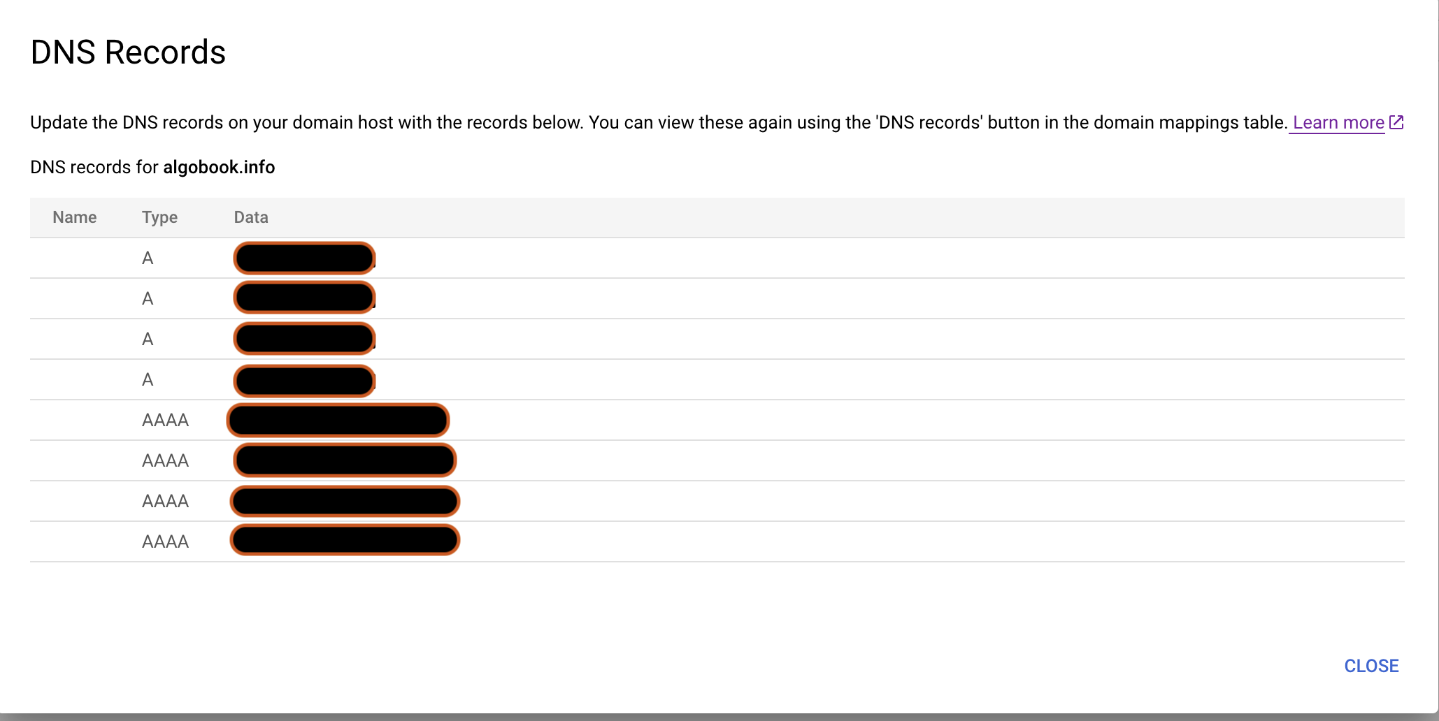 DNS records