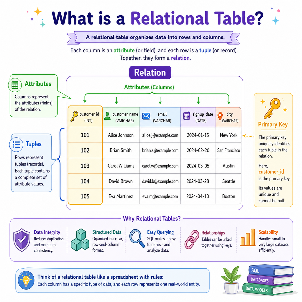 Relations Not Spreadsheets