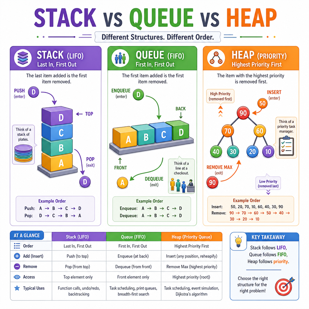 Stack Queue Heap