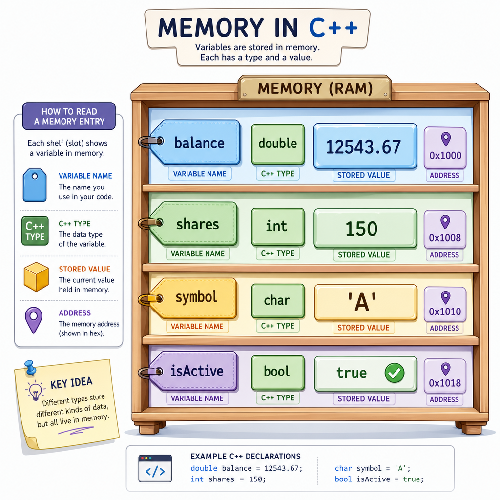 Variables Name Memory
