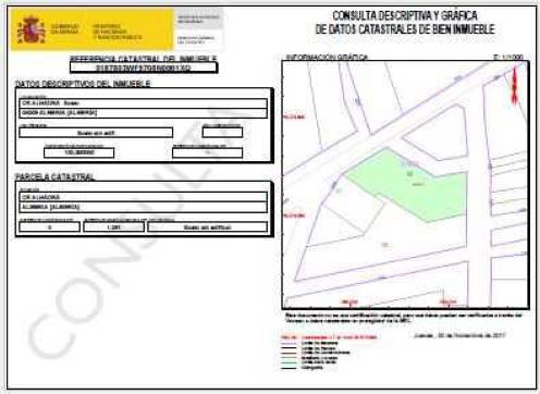 Terrain aménageable de 1289m² dans route Alhadra S/n, Parcela P-1,sector Ua-18-2b, Almería