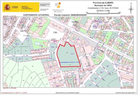 8814m² Urban ground on street Juan Cuadrado, Barranco San Ramon, Vera, Almería