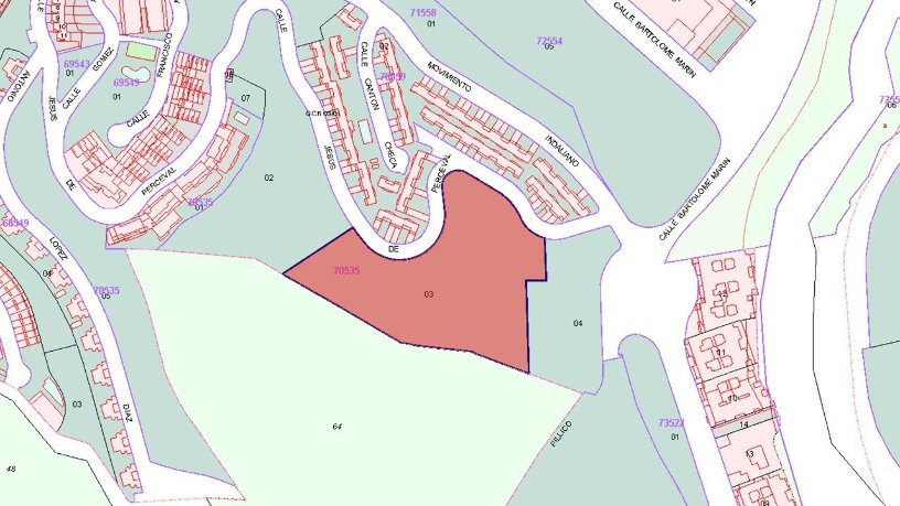 Terrain urbain de 6097m² dans rue Jesus De Perceval (An), Roquetas De Mar, Almería