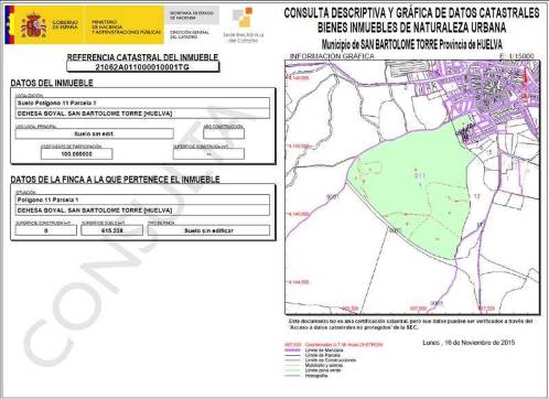 Developable land in street Unidad Ejecucion 12, El Cementerio, San Bartolomé De La Torre