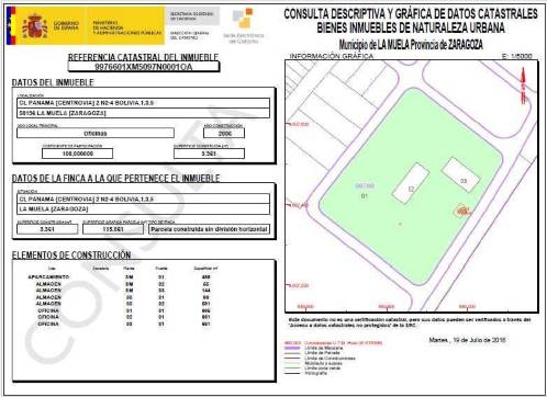 Travail arrêté de 1978m² dans rue Panama, Pol.ind.centrovia (Parcela 16), Muela (La), Zaragoza