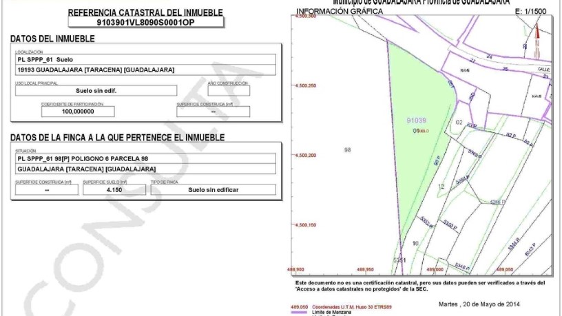 Developable land in ind. park 1 Parcela 98, Guadalajara