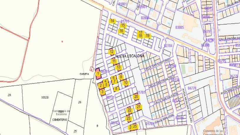 Suelo urbanizable de 6427m² en calle San Cristrobal, Escalona, Toledo