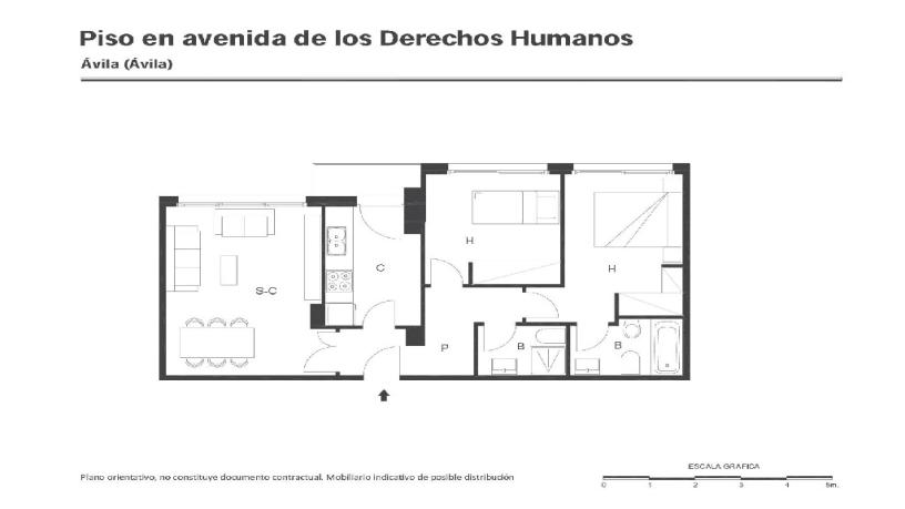 Appartement de 77m² dans rue Derechos Humanos, Ávila