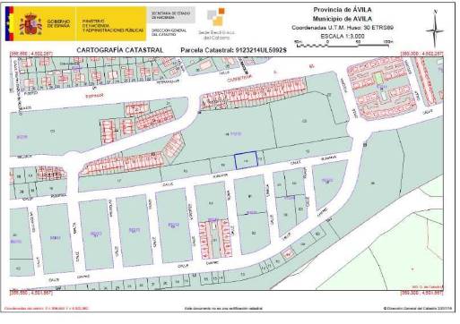 Terrain urbain de 1811m² dans rue Chipre, Ávila