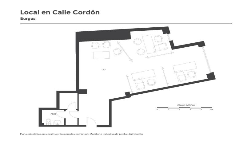 Oficina de 109m² en calle Cordon, Burgos