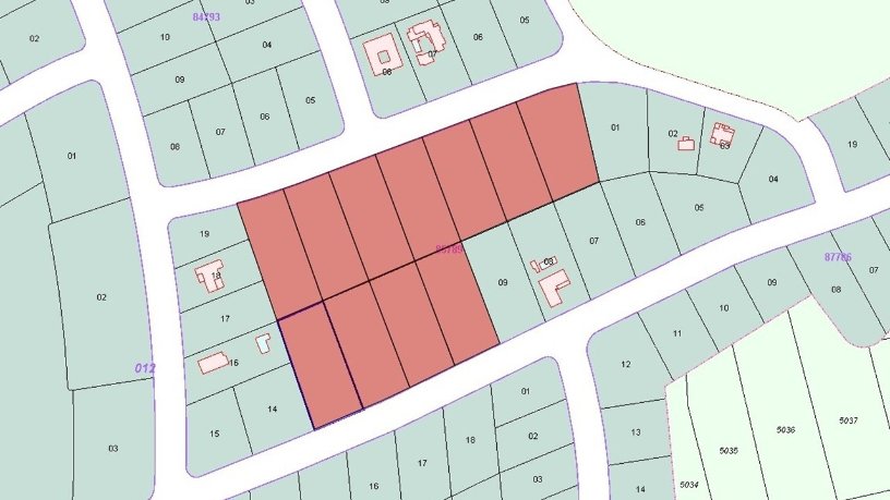 Terrain aménageable de 1882m² dans urbanisation Montico, Tordesillas, Valladolid