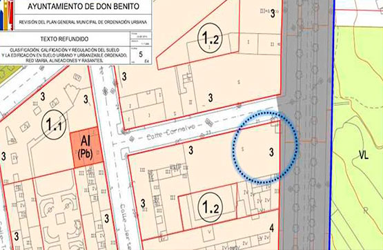 663m² Urban ground on avenue De Cordoba Esquina C/ Cornalvo S/n, Don Benito, Badajoz