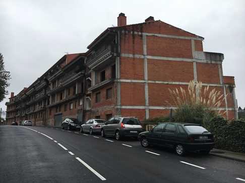 Work stopped in street Mandeo, Betanzos
