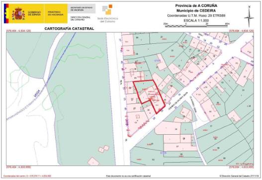 Travail arrêté dans rue Salinas, Cedeira, A Coruña