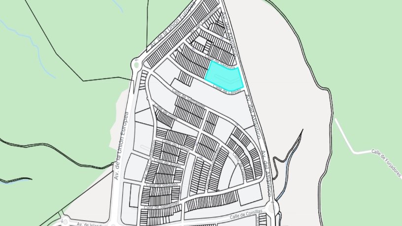 Work stopped on street Laredo, Arroyomolinos