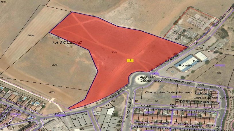 Suelo urbanizable de 9588m² en pol. ind. 21 Parcela 221, Meco, Madrid