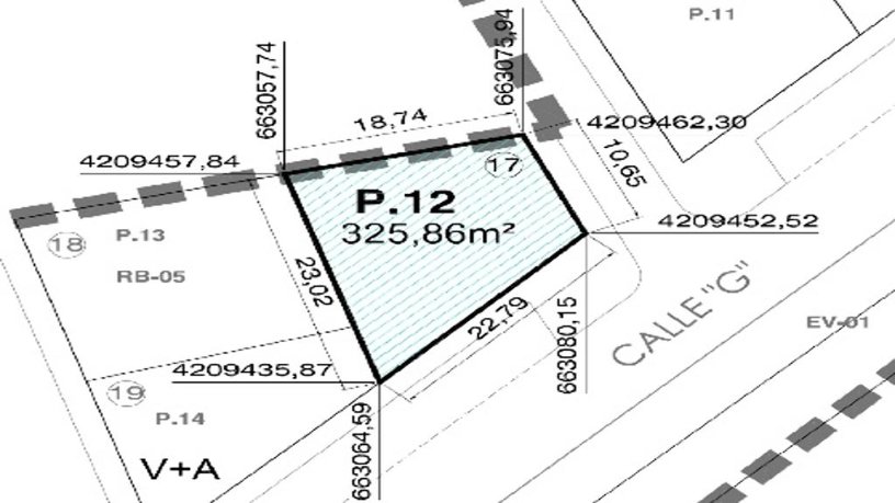 326m² Developable land on plot Zm-pn01 Ua-2 Parcela P-12 (Según Plano 0000, Murcia