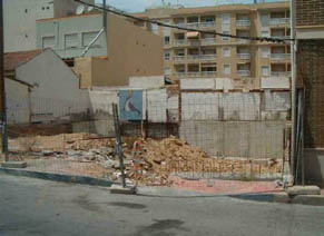Work stopped on street Arenas, Guardamar Del Segura