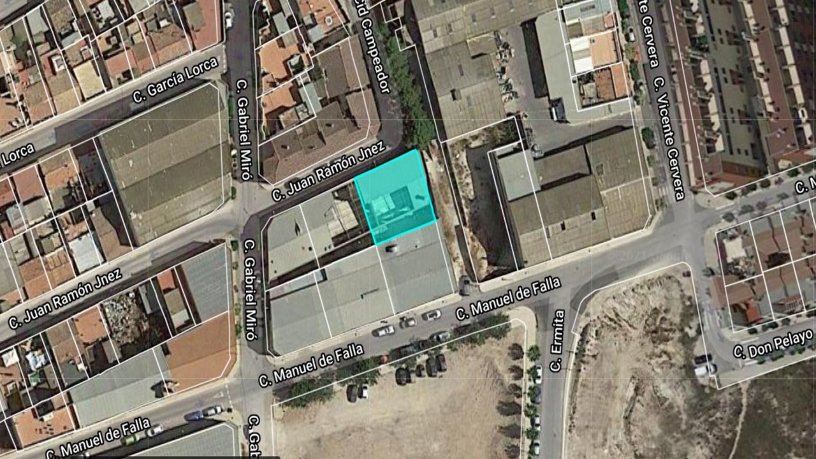 Suelo urbano de 762m² en calle Juan Ramon Jimenez, Aspe, Alicante