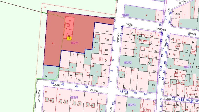 Suelo urbano de 1060m² en calle Casas De Costa, Pinós (El)/pinoso, Alicante