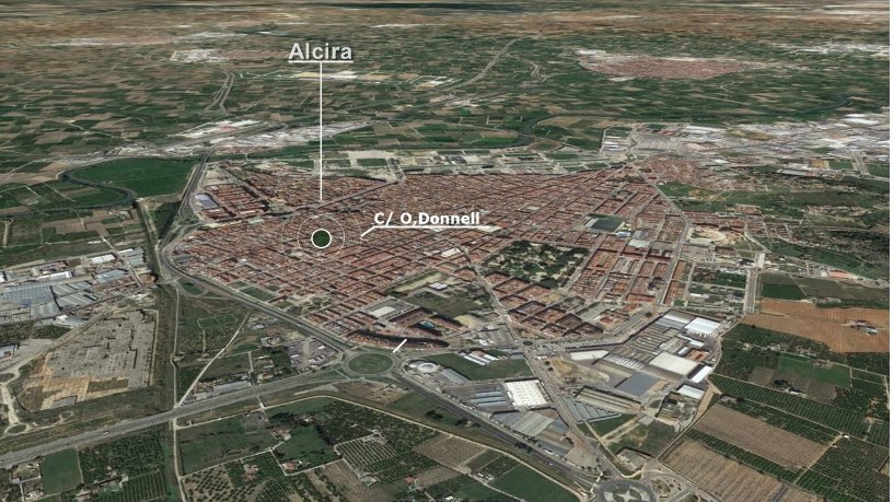 Suelo urbano de 1505m² en calle O'donell, Alzira, Valencia