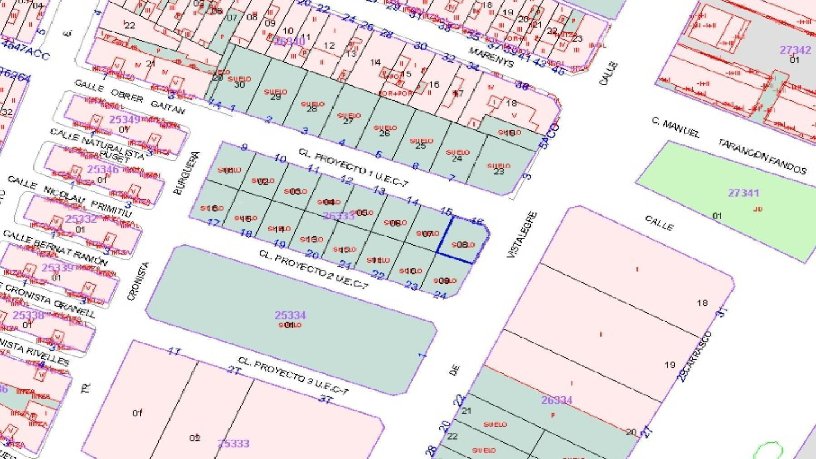 Suelo urbanizable de 3086m² en calle Proyecto 1 U.e.c-7, Sueca, Valencia