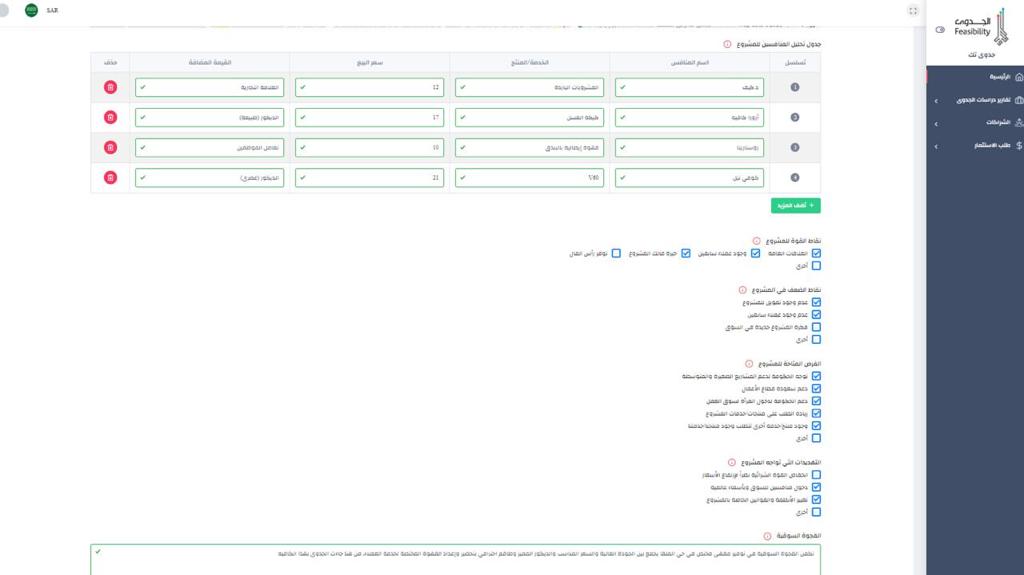 احصل على نموذج دراسة جدوى بقالة عبر منصة الجدوى