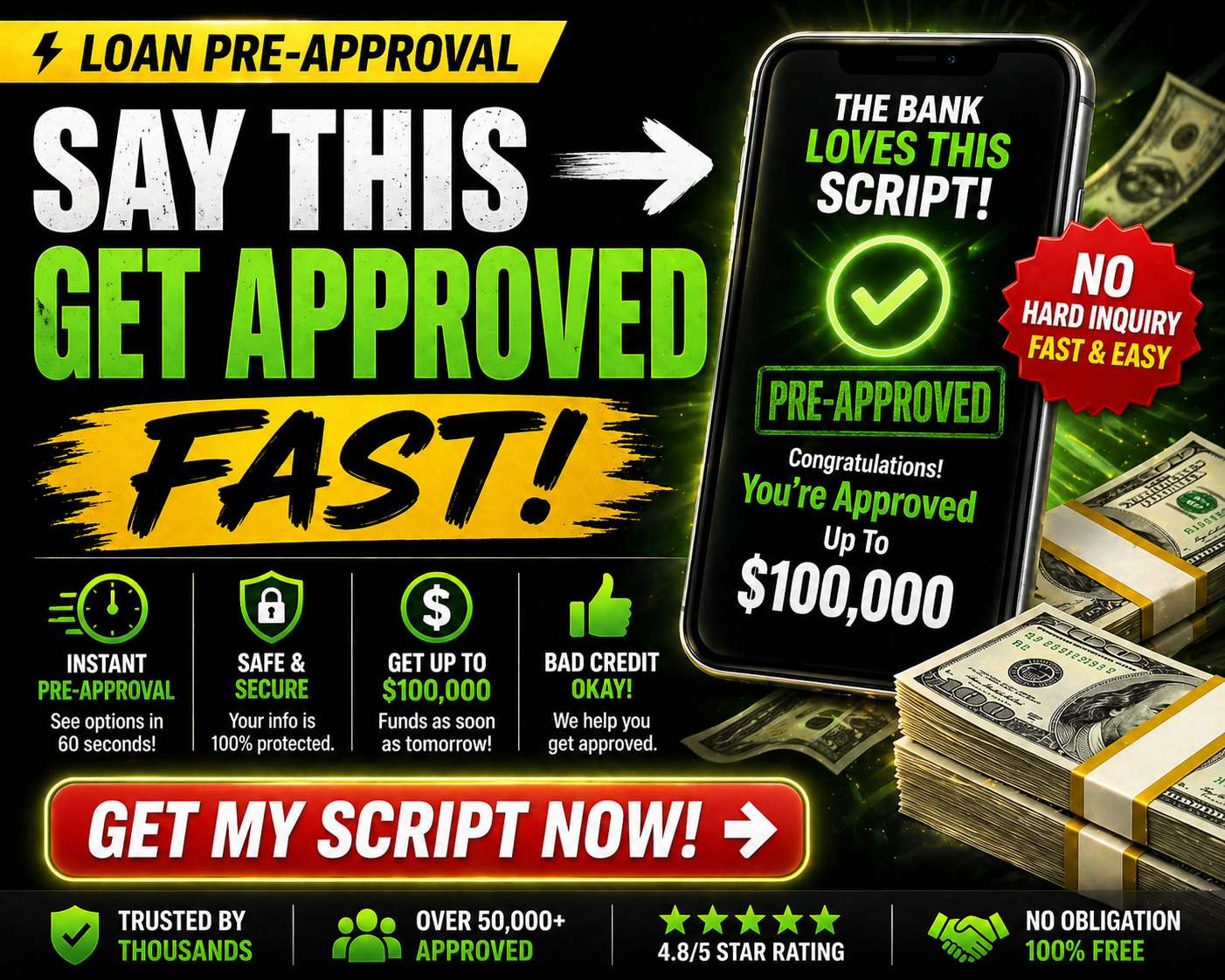 Get up to $100K loan approval - check eligibility now