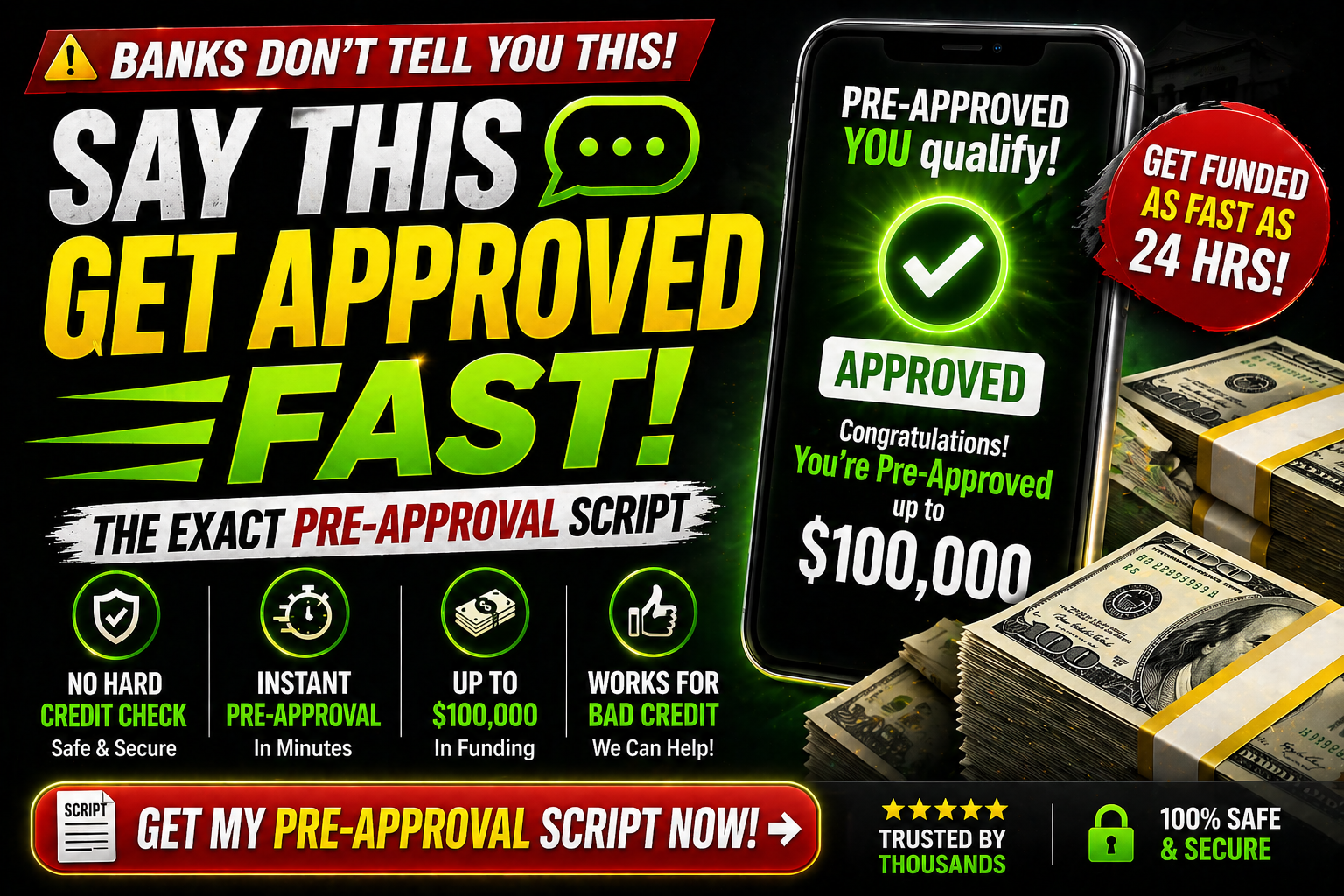 Get up to $100K loan approval - check eligibility now