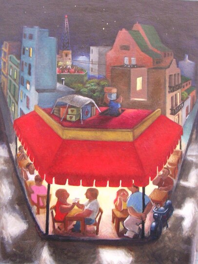 Bar en la noche
