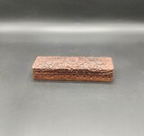 Caixa indiana em madeira exótica relevada., 4x18x5cm, 20th century - séc. XX