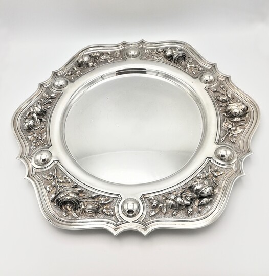 Large silver salver - Grande salva de suspensão