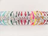adjustable bracelets with metal infinite symbol, ,