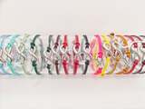 adjustable bracelets with metal infinite symbol, ,