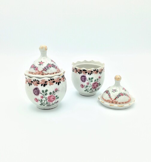 Pair of Pots de crème - Par de cremeiras