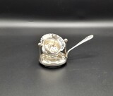 833/1000 silver tea strainer with Eagle hallmark (1938-1984) for Porto and maker&#39;s mark for Topázio. 66g., 5x14x6cm, 1938-1984