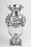 Large 833/1000 silver vase wih Porto&#39;s Eagle hallmark and silversmith&#39;s mark for Florêncio José da Costa (1903-1962). 2040g., 43cm, 1938-1984