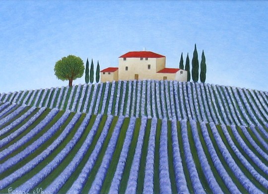 Paesaggio con lavanda