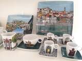 Alma do Porto collection. Collection that depicts cityscapes and iconic images of Porto. Set of 4 coffe cups with saucers, tea cup with saucer, mug with tray, charger plate, medium plate, small plate, sugar bowl, milk jug., , 1824-2019