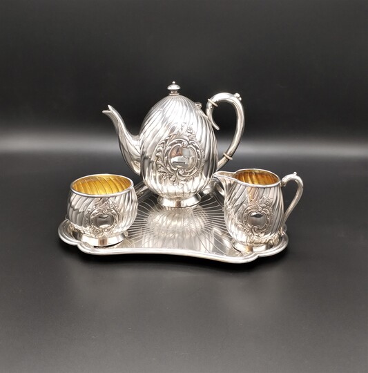 Small german silver coffee set - Pequeno serviço alemão para café em prata