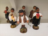 Zé Povinho - Sacerdote - Padre - Velha Alcoviteira (representation of old portuguese folk) - sold invidividually, , 1884 - 2018