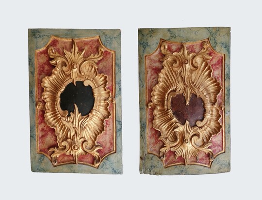 Pair of wood carving panels - Par de painéis de talha