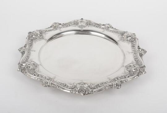 Portuguese silver salver - Salva de prata IV