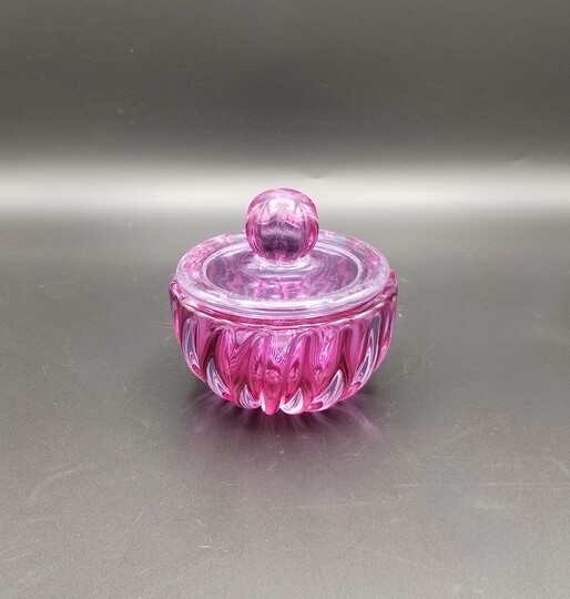 Murano glass vanity lided bowl - Pote de toucador em vidro de Murano